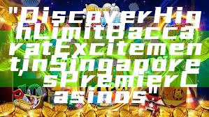 "Discover High Limit Baccarat Excitement in Singapore’s Premier Casinos"